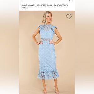 Blue laser cut dress